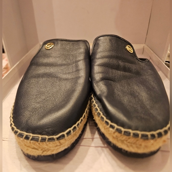 MICHAEL KORS womens sz us 10 EU 40 shoes Espadrille Mules navy Slip-on - Picture 2 of 4